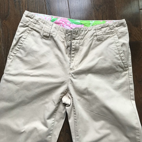 CLEARANCE! Lilly Pulitzer Khaky Capri pants, sz 2, EUC! - Picture 2 of 8